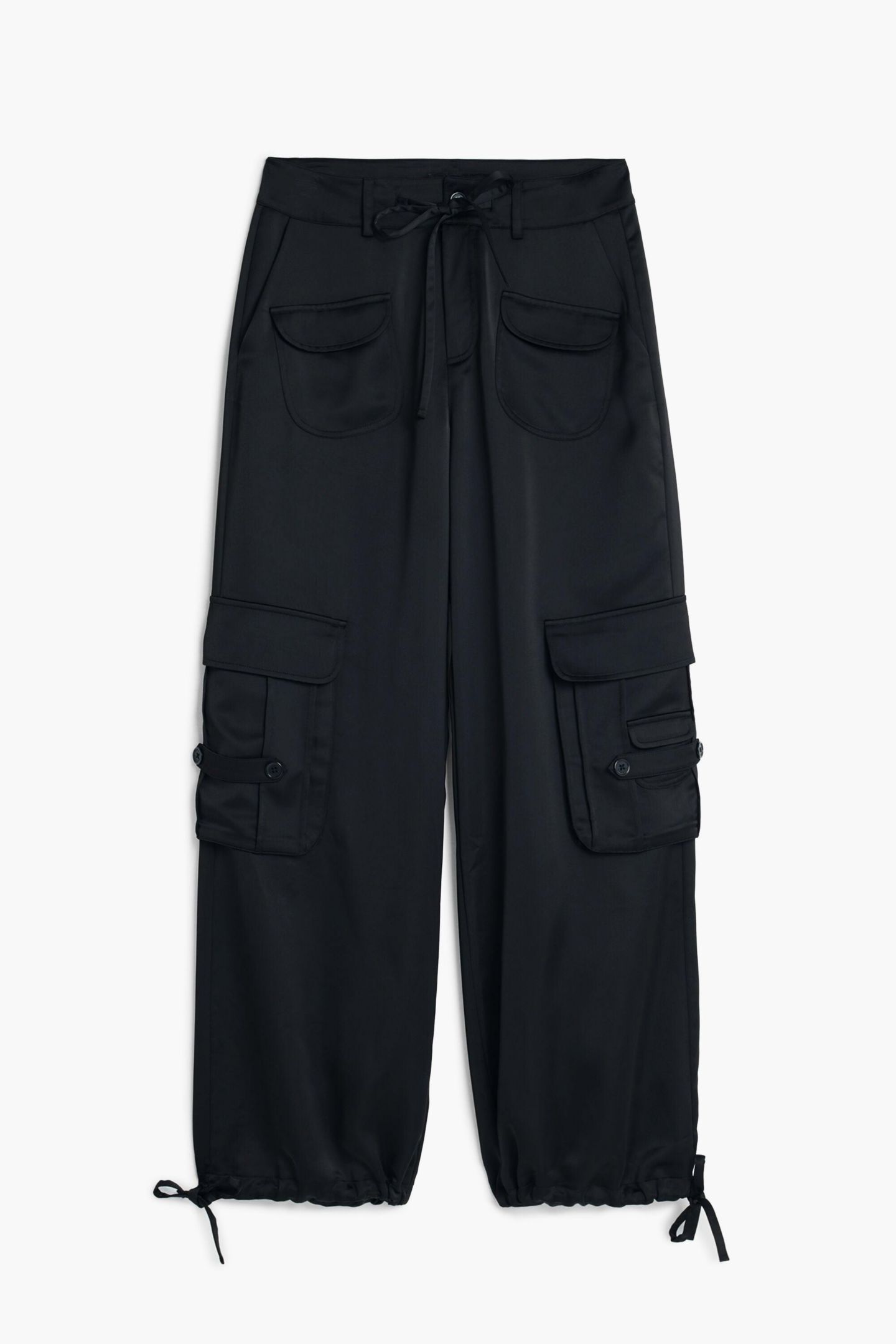 Женские брюки Desigual Pantalon largo satinado, цвет: Чёрный — фото 5