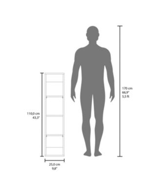 Vento Vertical Wall Bathroom Cabinet with Door for Efficient Organization WHITE