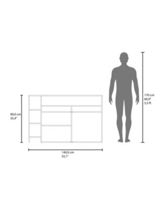 Abril Kitchen Island with Storage Cabinet, Shelves and Appliance Space