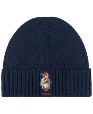 Men's Modern Classic Polo Society Bear Beanie