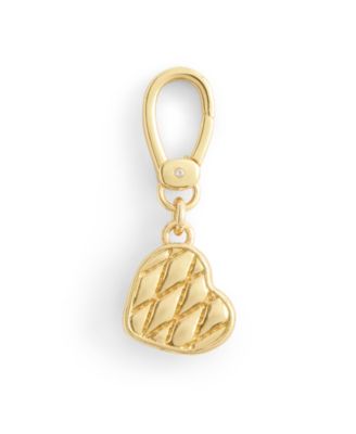 Gold Collectible Signature Quilted Heart Jewelry Charm