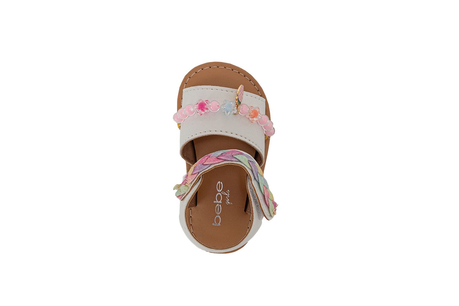 Toddler Girl's Fashion Sandals - Dressy Shoes with Glitter Braid and Bracelet Accent