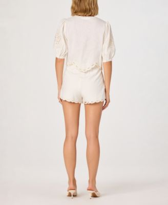 Women's Sleeveless Button-Front Top