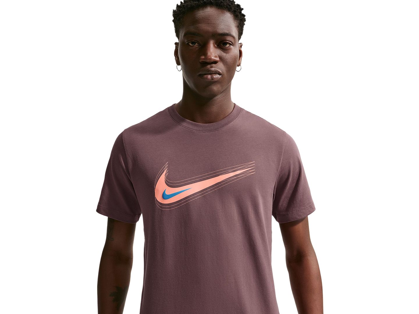 Мужская футболка Nike Swoosh Logo Crewneck, цвет: Tattoo — фото 2