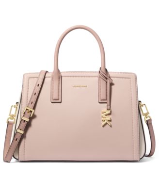 Michael Kors Laila Medium Color-Block Leather Satchel Handbag