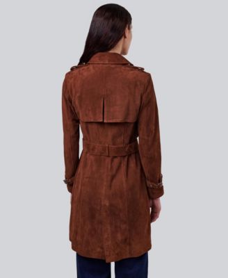 Women's Leather Trench Coat