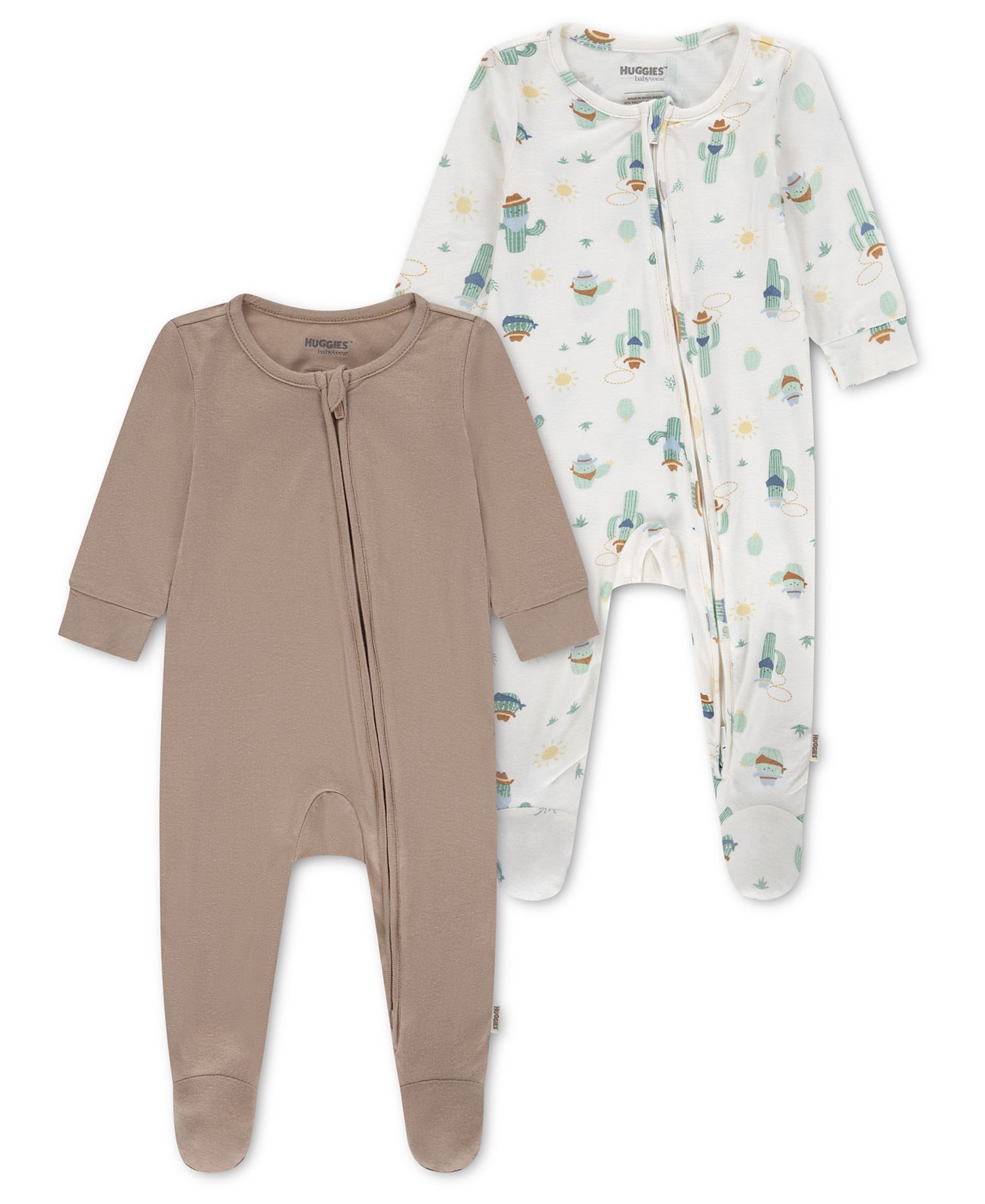 Baby Boys' Crewneck Coverall, 2-Pack