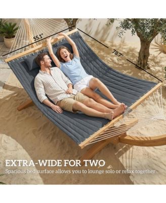 Outdoor Hammock, 2-Person, 440 lbs Capacity,