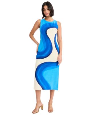 Women's Sleeveless Crewneck Midi Dress
