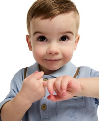 Baby Boys' Tipped Polo Shirt and Twill Shorts, 2-Piece Set