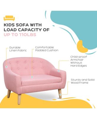 2-Seat Kids Sofa, Toddler Sofa Couch, Sofa Chair for Ages 3-7
