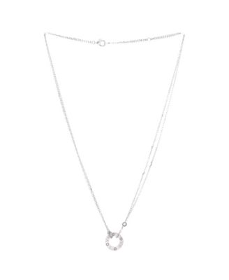2 Diamonds Love Pendant Necklace