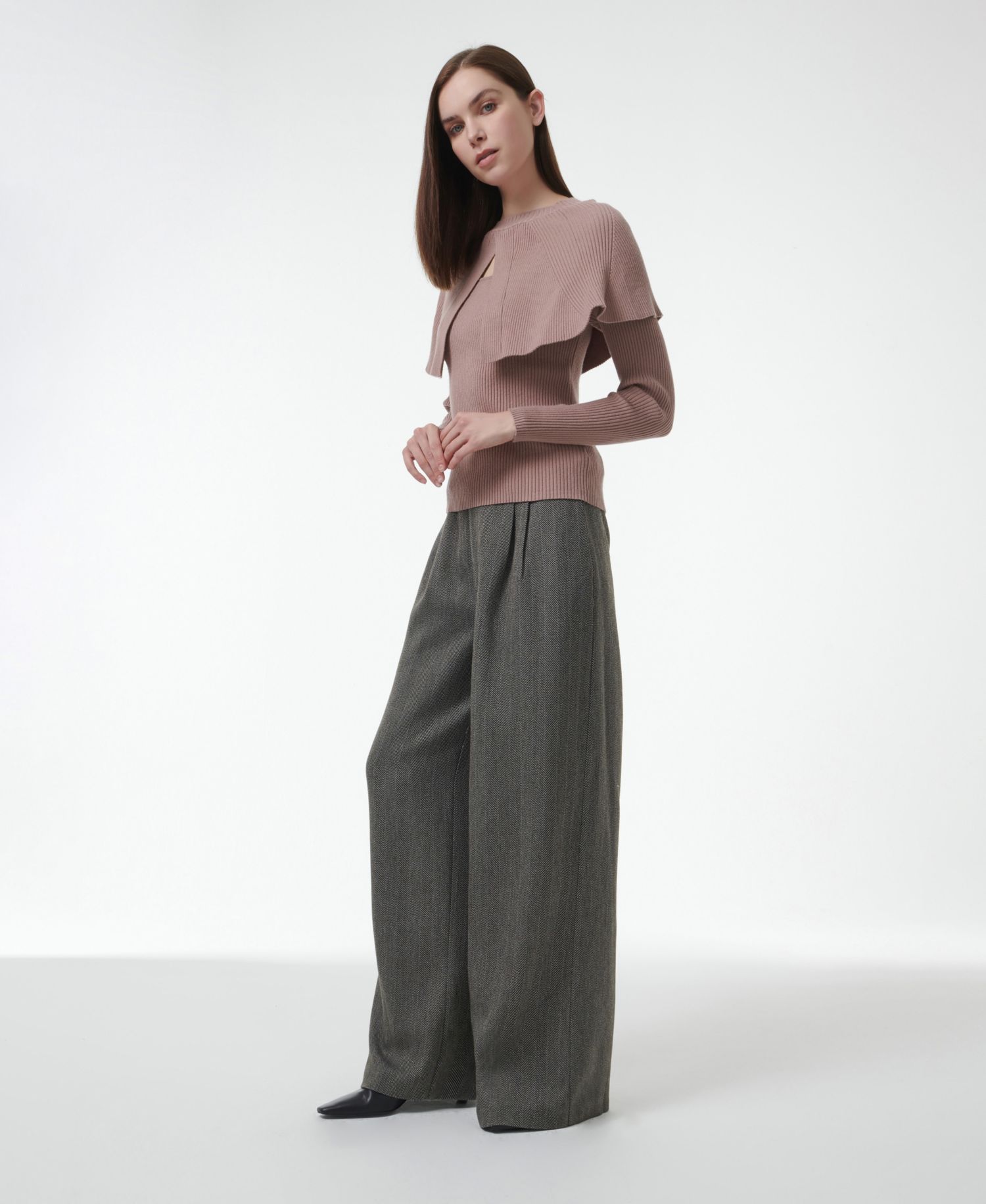 Women's Cape Detail Fitted Sweater