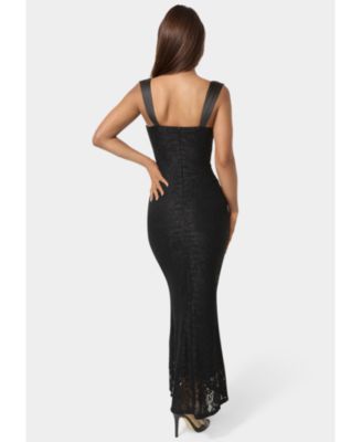 Women's Lace Bustier Midi Dress