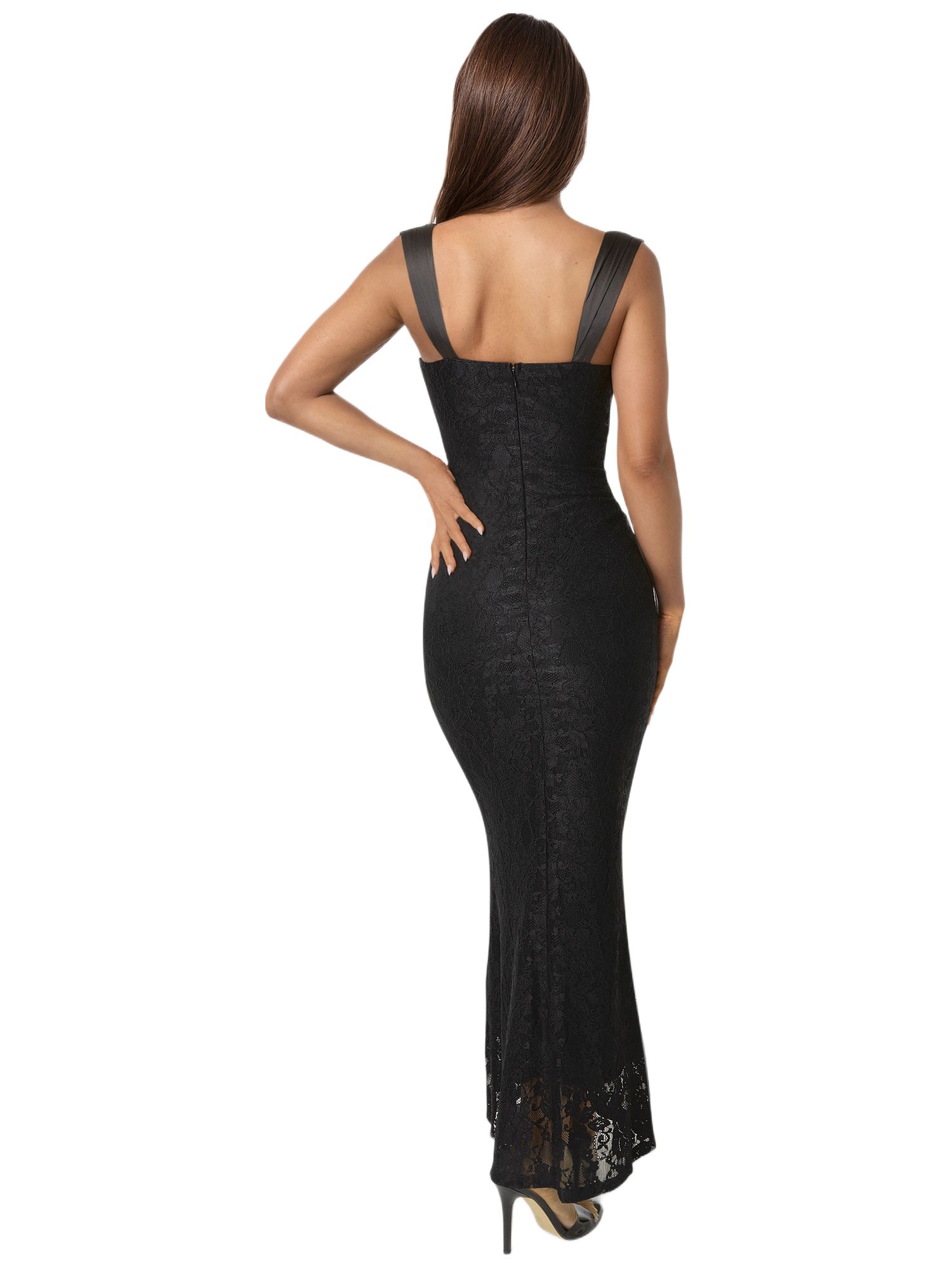 Women's Lace Bustier Midi Dress