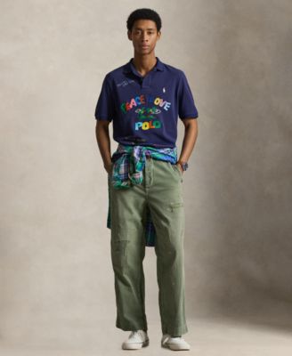 Men's Embroidered Short-Sleeve Polo Shirt