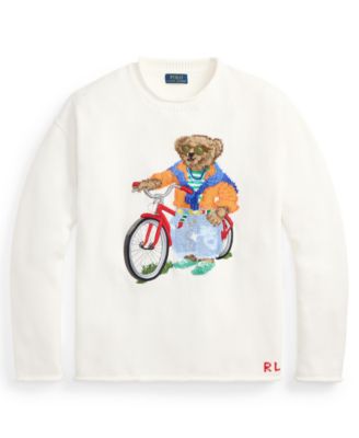 Men's Bears Print Crewneck Sweater