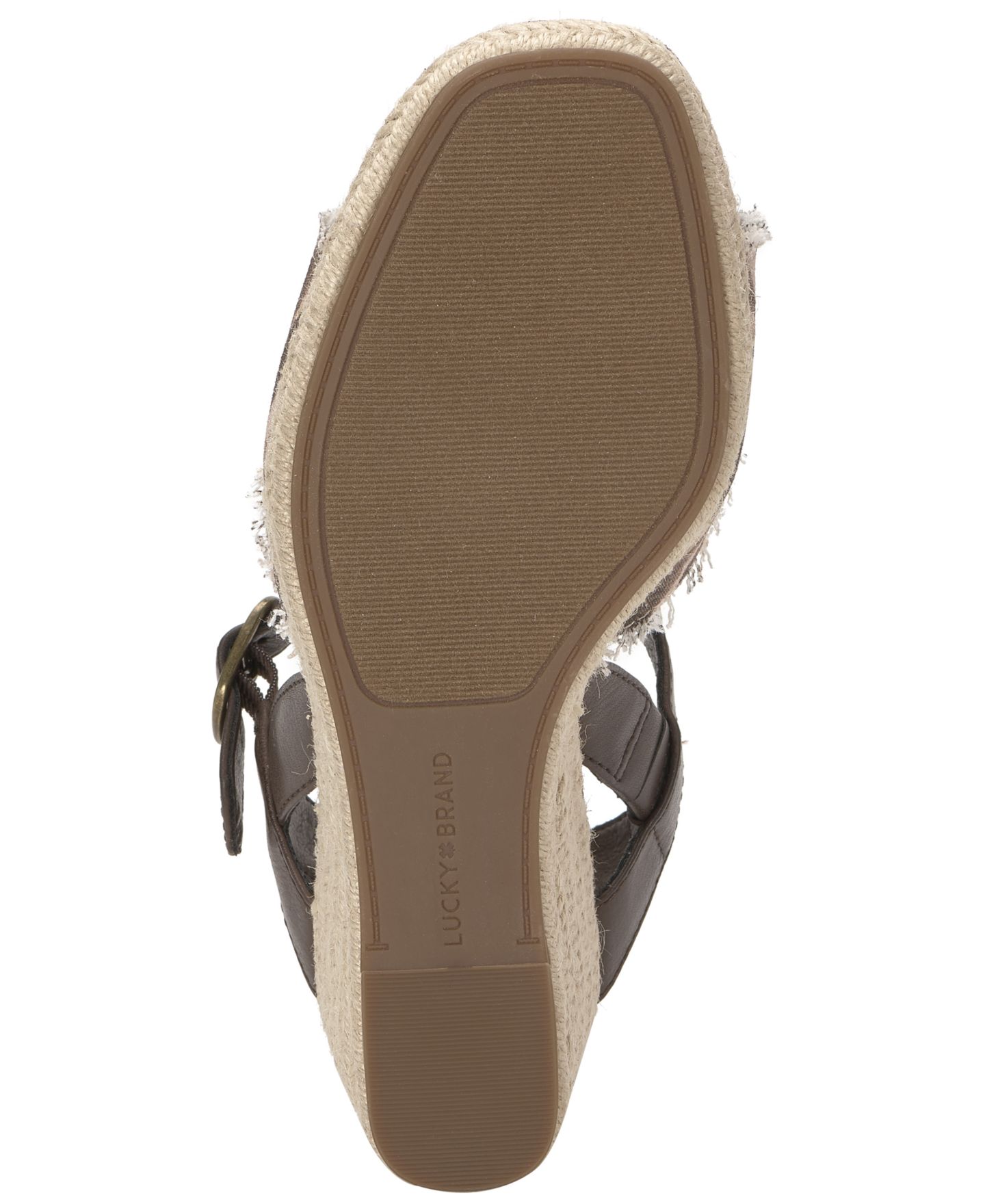 Женские сандалии Lucky Brand Mindra Espadrille Wedge, цвет: Коричневый / Коричневый зебра — фото 5