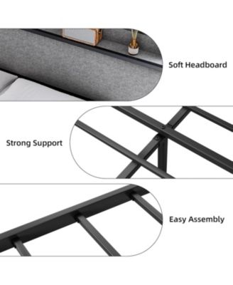 King Bed Frame with Headboard, Storage Drawers & Built In Outlets