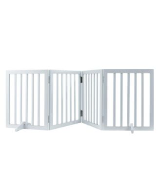 24" x 80" Freestanding 4-Panel Foldable Dog Gate for Doorways and Hallways