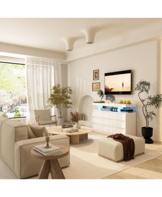 9 Drawer Dresser for Bedroom with LED Light and Power Outlet