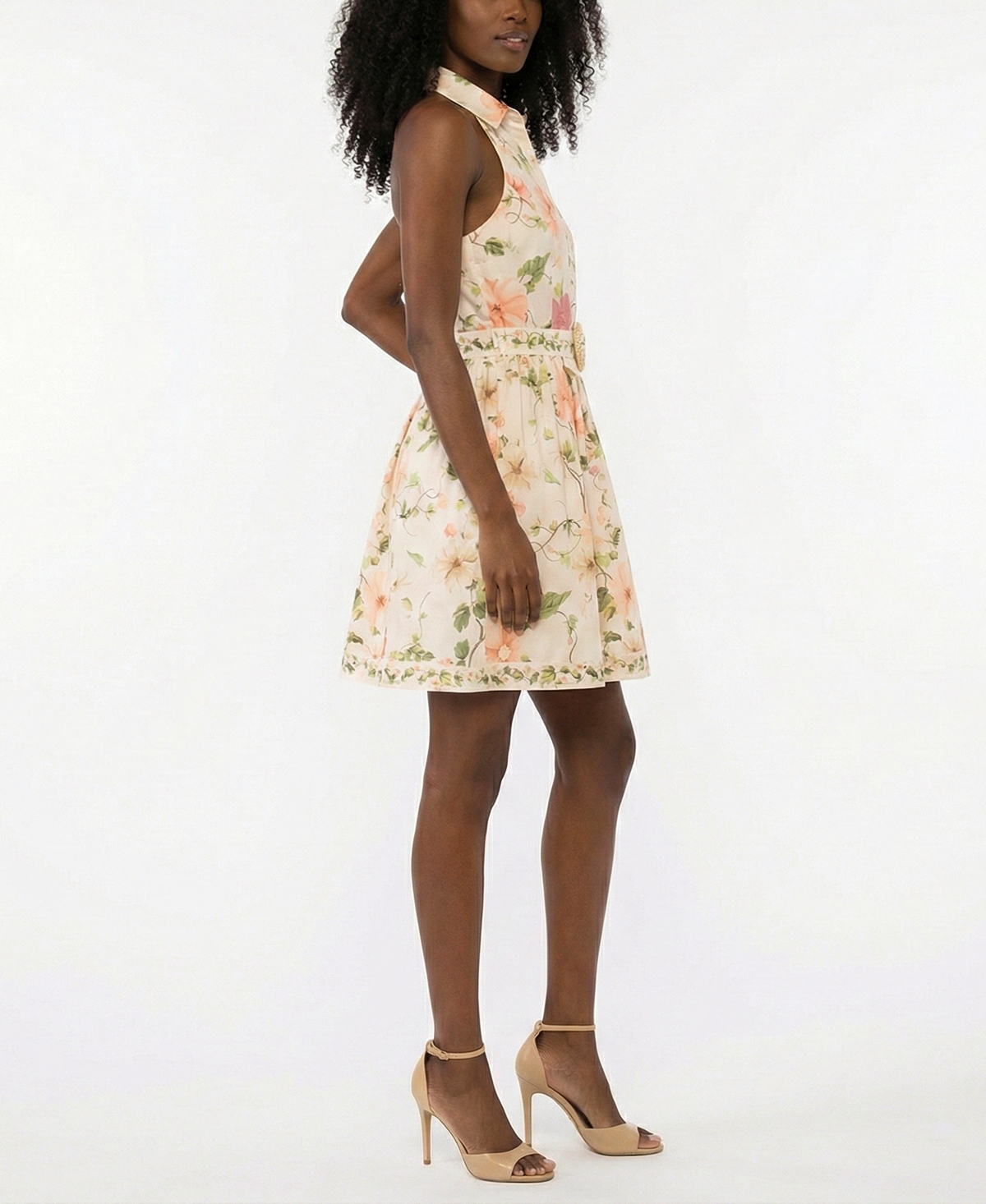 Taylor Petite Collared Halter Neck A-Line Dress