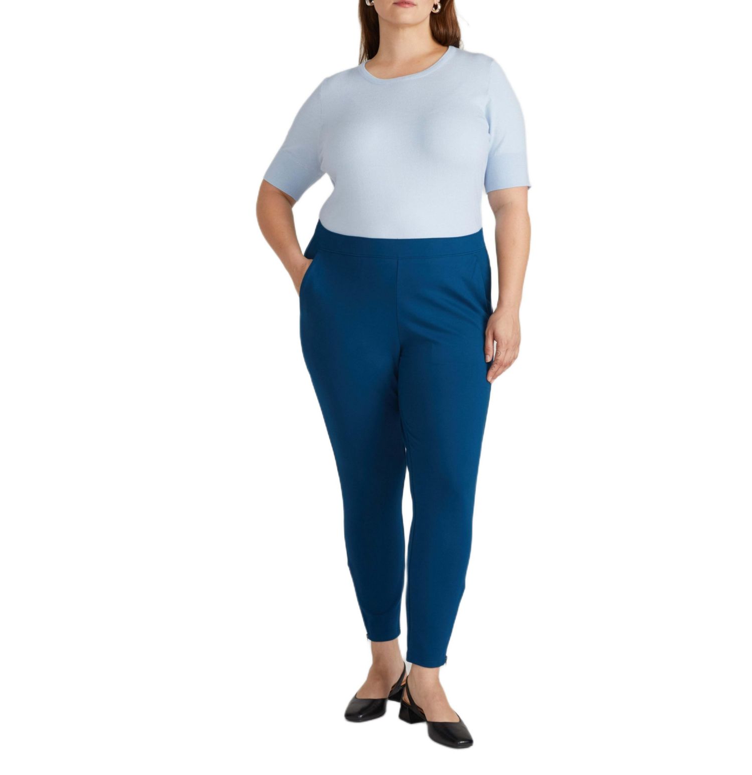 Plus Size Moro Pocket Signature Ponte Pants