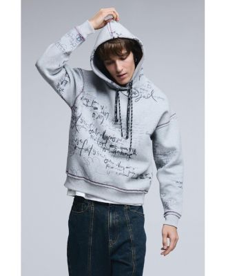 Men's Hooded lettering sweatshirt