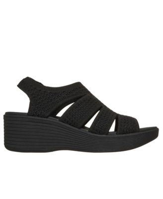 Women's Parallel Lite Knit Cut Out Slingback Wedge Sandals from Finish Line