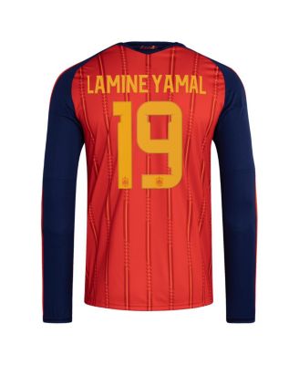 Men's Lamine Yamal Red Spain National Team 2026 Home Replica Long Sleeve Jersey