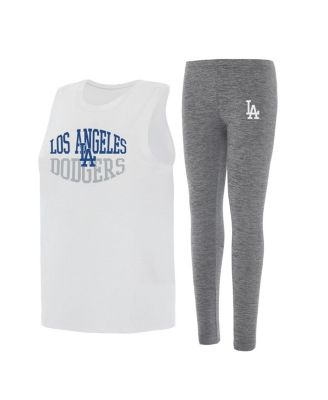 Women's Charcoal/White Los Angeles Dodgers Contend Tank & Leggings Set
