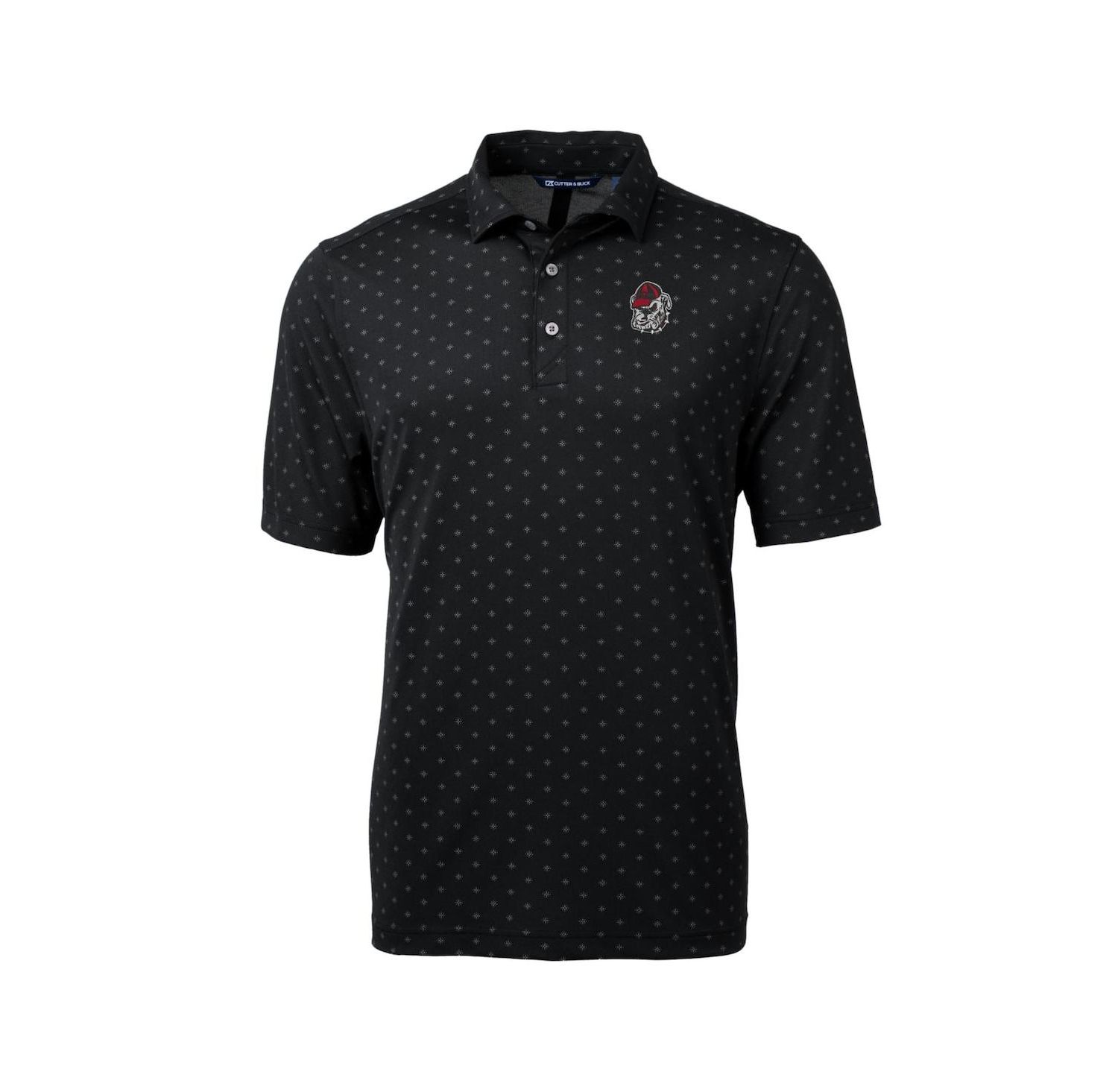 Men's Black Georgia Bulldogs Big & Tall Virtue Eco Pique Tile Print Polo Shirt
