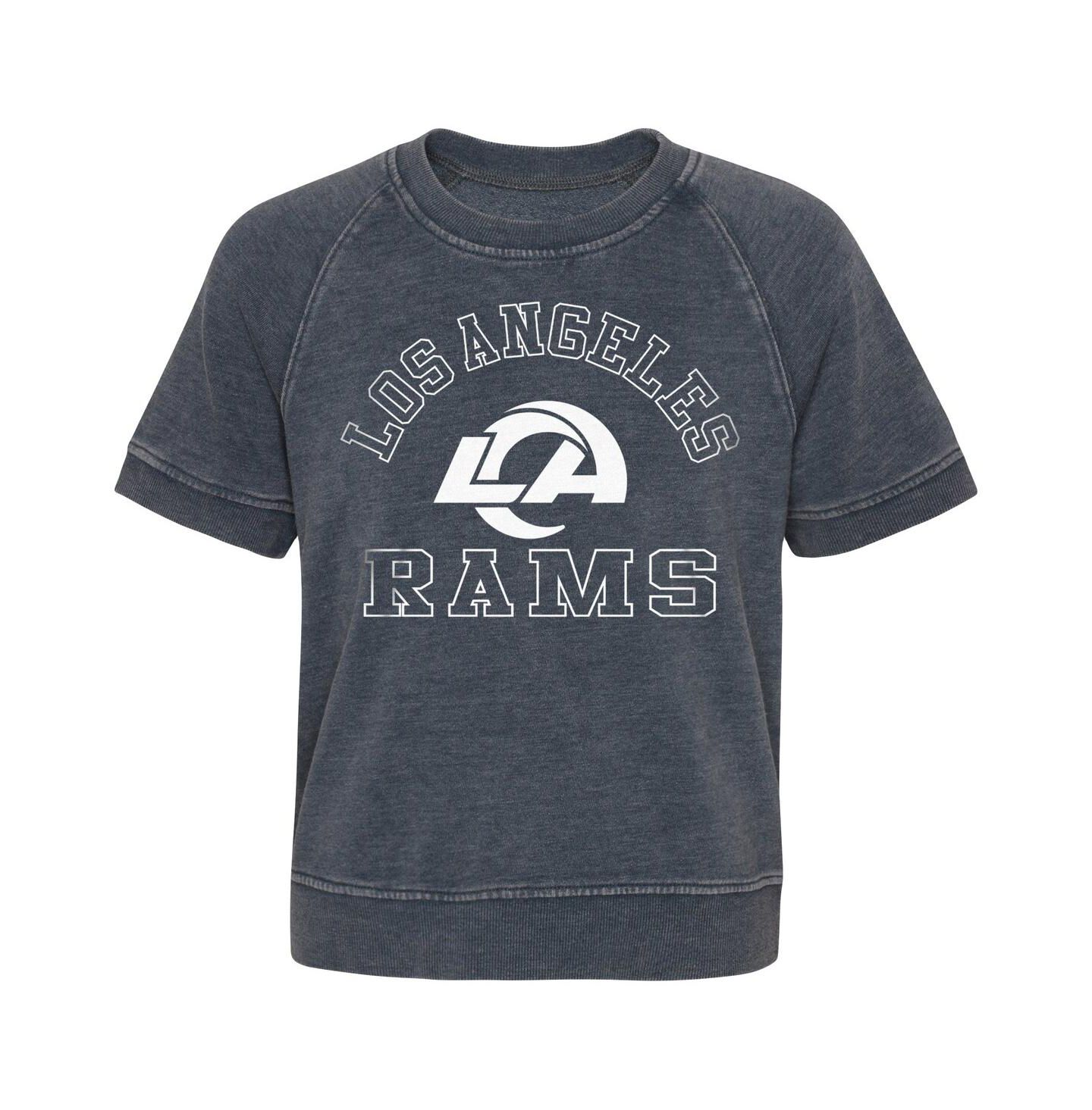 Футболка Outerstuff Heather Charcoal Los Angeles Rams Cheer Squad Raglan для девочек — фото 2