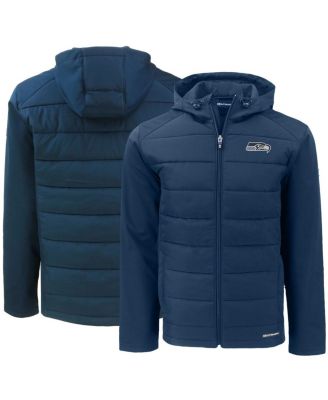 Men's College Navy Seattle Seahawks Evoke PrimaLoft Hybrid Eco Softshell Full-Zip Hooded Jacket