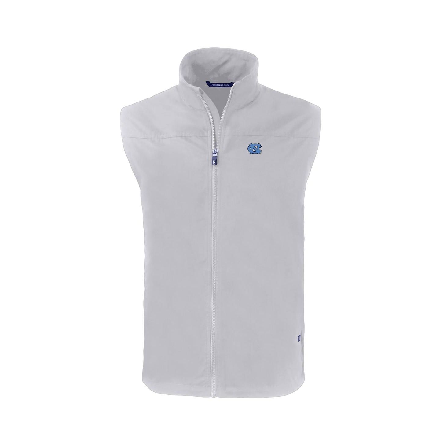 Мужские жилеты Cutter & Buck Gray North Carolina Tar Heels Charter Eco Full-Zip Vest — фото 2