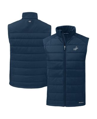 Men's Navy Los Angeles Dodgers Evoke Hybrid Eco Softshell Full-Zip Vest