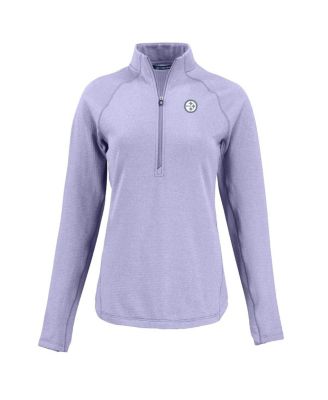 Women's Purple Pittsburgh Steelers Peshastin Eco Fleece Half-Zip Top