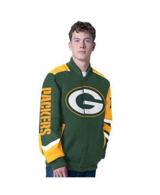 Men's Green Green Bay Packers Prime Time Full-Zip Racing Jacket