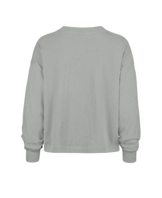 47 Brand Women's Gray Indiana Hoosiers Stacked Sydney Long Sleeve T-Shirt