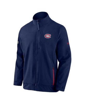 Men's Navy Montreal Canadians Authentic Pro Rink Coaches Full-Zip Jacket