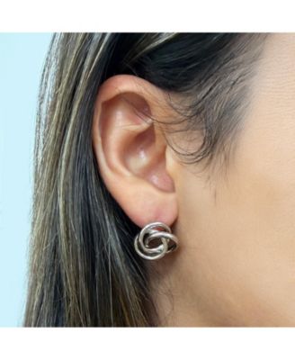 Loopy Knot Stud Earrings Sterling Silver
