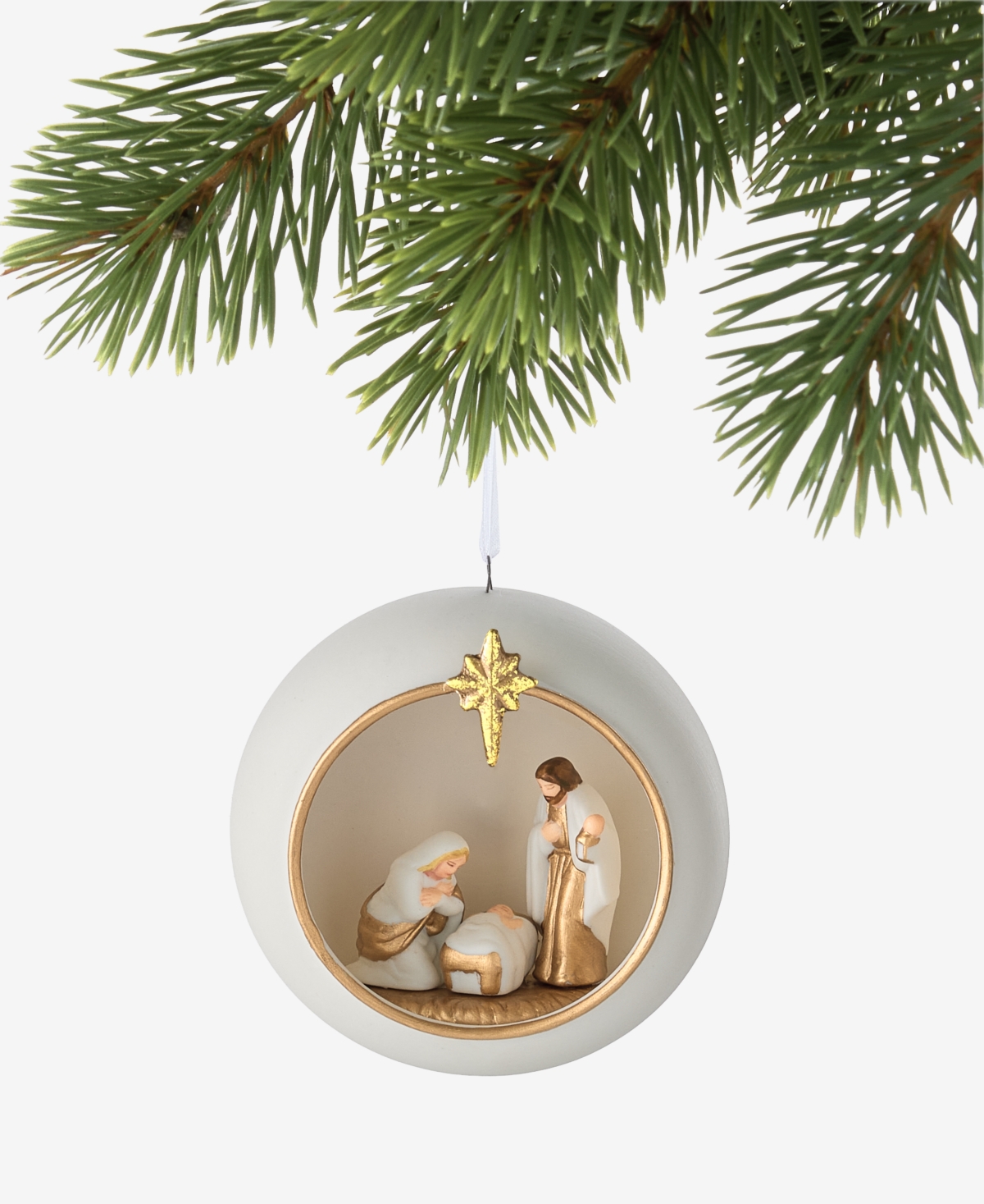 Holiday Lane Blessed Ceramic Holy Family Ornament, Macy's Exclusive