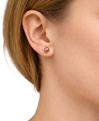 Cultured Freshwater Pearl (9-10 mm) Earrings in Sterling Silver