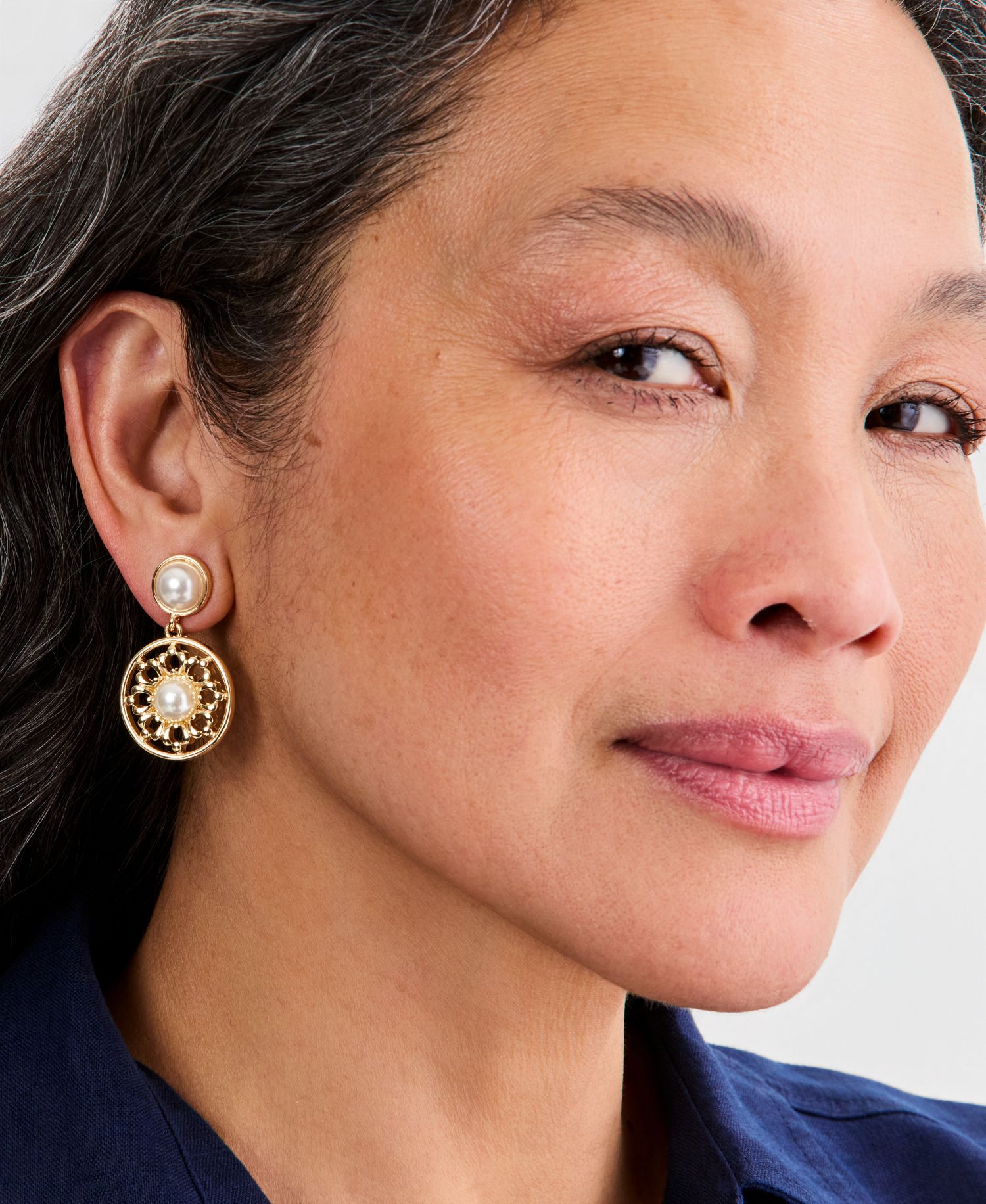 Imitation Pearl Drop Earrings
