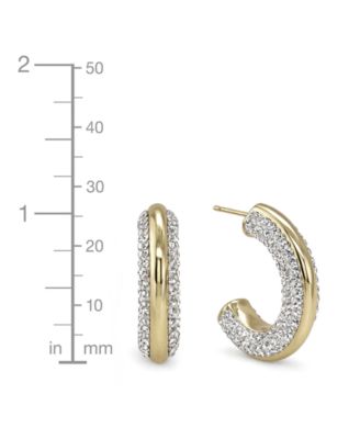 Crystal Stones Hoop Earrings