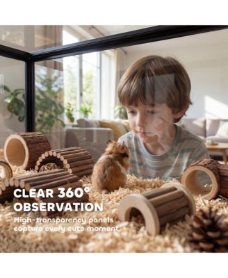 Large Acrylic Hamster Cage, Chewproof Guinea Pig Cage