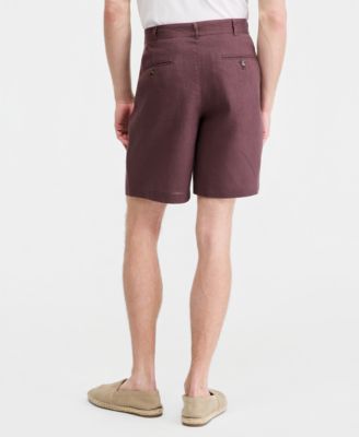 Men's Linen Pleated Shorts
