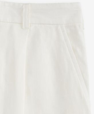 Men's Linen Pleated Shorts