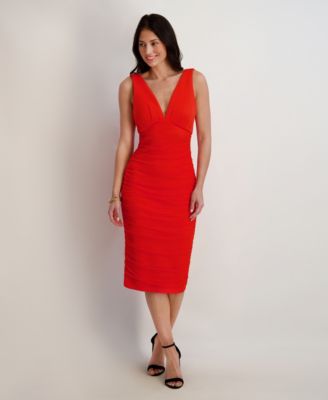 Women's Sleeveless V-Neck Dress