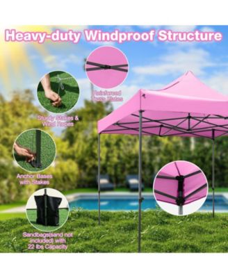 10x10 ft Pop-Up Canopy Gazebo with Wheeled Carry Bag